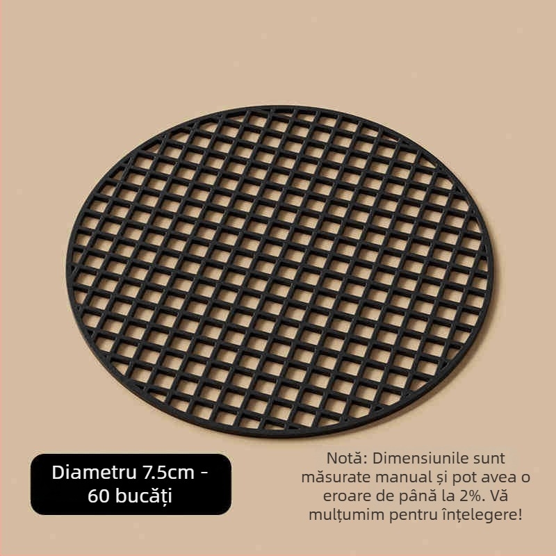 Padă de plasă pentru fundul ghiveciului — set din trei piese, din plastic, pentru grădinărit