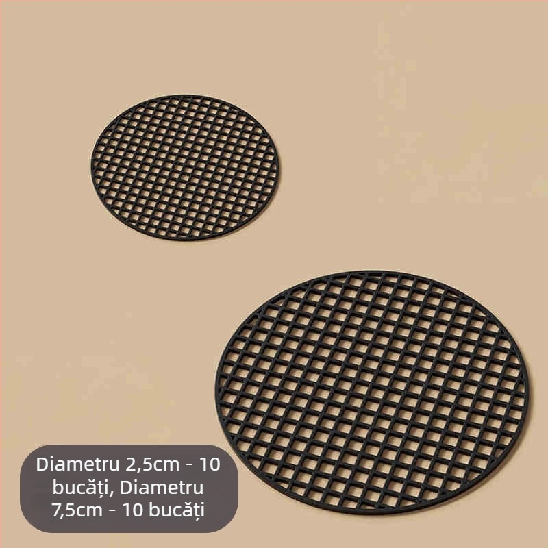 Padă de plasă pentru fundul ghiveciului — set din trei piese, din plastic, pentru grădinărit