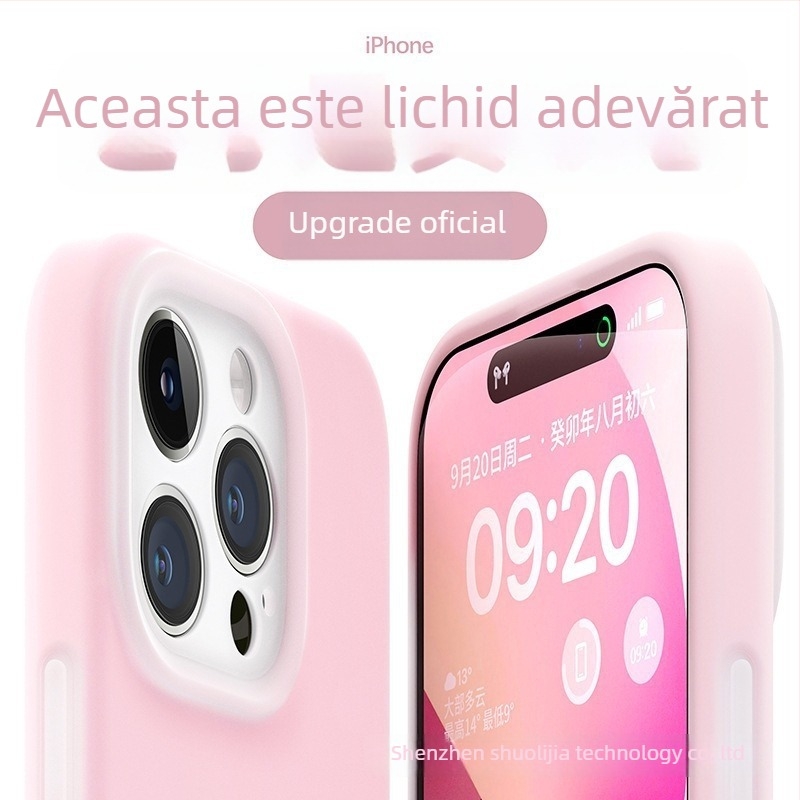 Carcasă protectoare din silicon lichid pentru Apple iPhone — design minimalist, rezistent la uzură, anti-cădere, anti-amprente, personalizabil