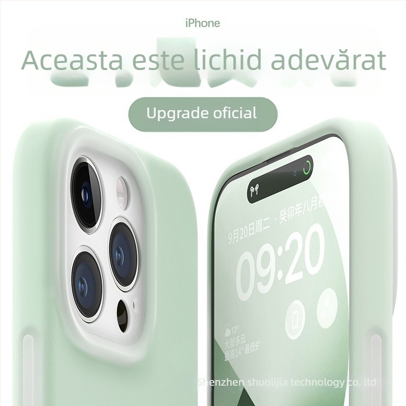 Carcasă protectoare din silicon lichid pentru Apple iPhone — design minimalist, rezistent la uzură, anti-cădere, anti-amprente, personalizabil