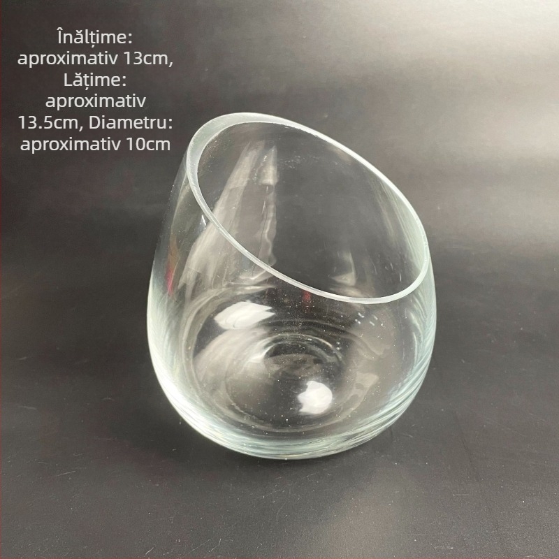 Sticluță din sticlă cu mușchi, peisaj ecologic în miniatură pentru acvariu cu pești aurii — deschidere rotundă, suculente; Brand: Small Space Big World; Ambalaj: carton; Afișare: pe suprafață