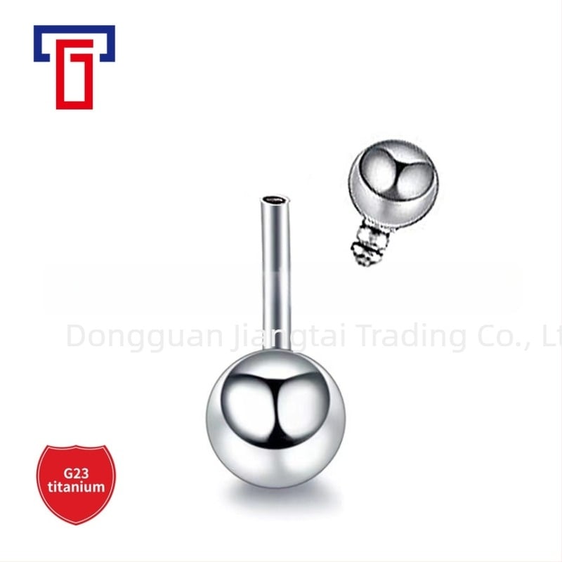 Inel de buric din aliaj de titan, design geometric, finis lustruit, puritate G23, unisex