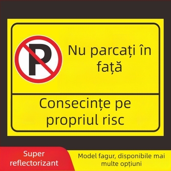 Siglă de parcare – Nu parcați la ușa garajului – În fața acestuia – Spațiu de parcare privat (Material: Hârtie; Personalizare: Nu; Zonă principală de vânzări: Altele; Tip: Alt)
