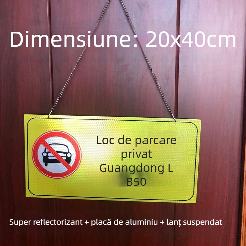 Siglă de parcare – Nu parcați la ușa garajului – În fața acestuia – Spațiu de parcare privat (Material: Hârtie; Personalizare: Nu; Zonă principală de vânzări: Altele; Tip: Alt)