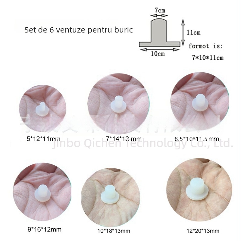 Set din silicon pentru nasture ombilical – formă geometrică, unisex, ambalaj individual