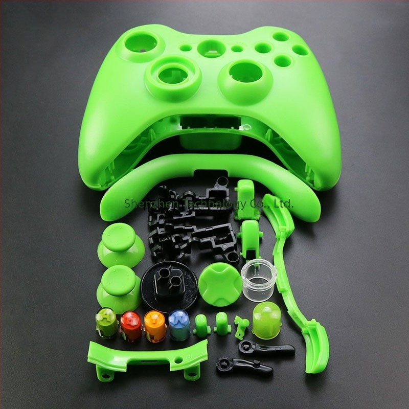 Carcasă pentru controler Xbox 360 fără fir – finisaj placat cu aur, set complet cu butoane (greutate 120 g)