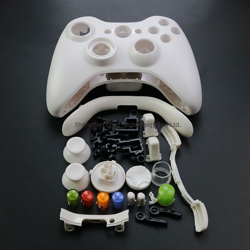 Carcasă pentru controler Xbox 360 fără fir – finisaj placat cu aur, set complet cu butoane (greutate 120 g)