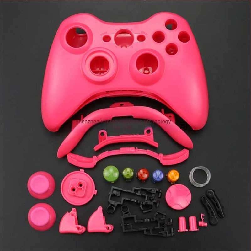 Carcasă pentru controler Xbox 360 fără fir – finisaj placat cu aur, set complet cu butoane (greutate 120 g)