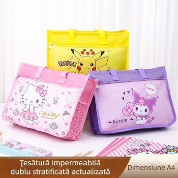 Toolesia geantă pentru elevi din plasă de nailon, design desen animat, fermoar