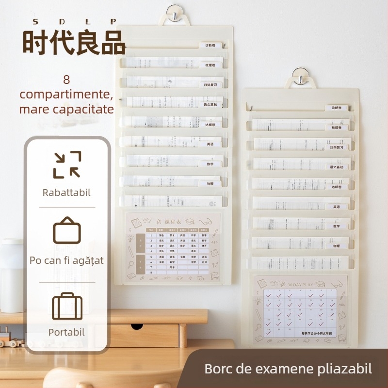 Geantă transparentă pentru fișiere, pliabilă, materiale de studiu, PP material, geantă cu șnur