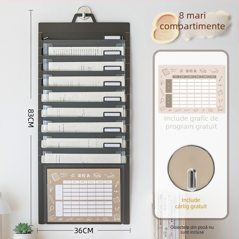 Geantă transparentă pentru fișiere, pliabilă, materiale de studiu, PP material, geantă cu șnur