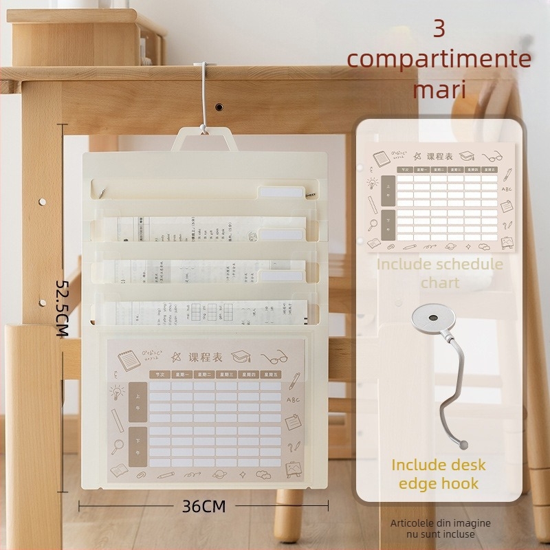 Geantă transparentă pentru fișiere, pliabilă, materiale de studiu, PP material, geantă cu șnur