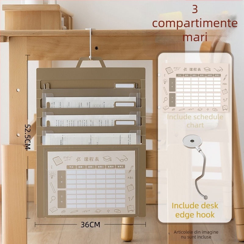 Geantă transparentă pentru fișiere, pliabilă, materiale de studiu, PP material, geantă cu șnur