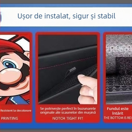 Protector din piele pentru dosul scaunului auto, pad universal anti-kick pentru copii, accesoriu interior auto, cod produs 537202008h2z87