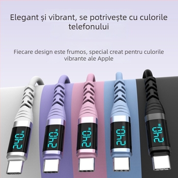 Yichen cablu de date Type-C încărcare rapidă 240W, lungime 1–2 m, 48V5A, 480 Mbps