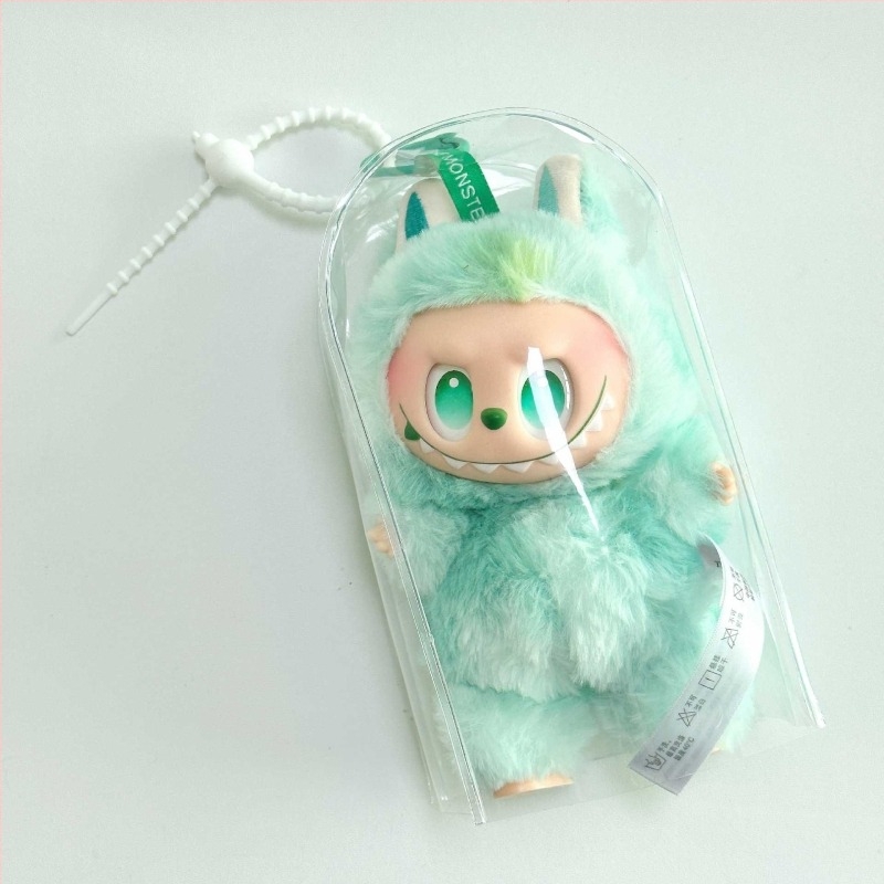 Geantă de depozitare suspendată – formă cub, husă PVC protecție la praf pentru păpușă pluș și pandantiv