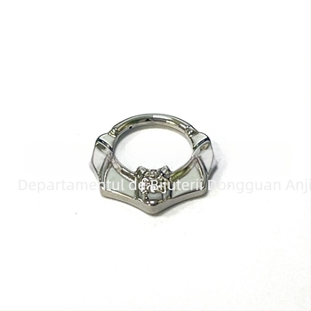 Inel nazal, titan G23, motiv liliac, unisex, piercing fără cusături, BBM113, seria Crazy Animal City, gravură inclusă