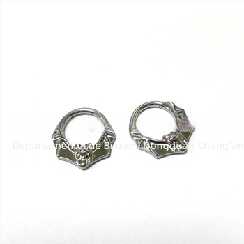 Inel nazal, titan G23, motiv liliac, unisex, piercing fără cusături, BBM113, seria Crazy Animal City, gravură inclusă