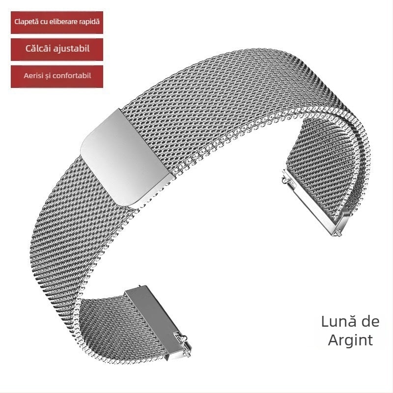 Brățară Milanese din oțel inoxidabil pentru Apple Watch Series 7, cu închidere magnetică