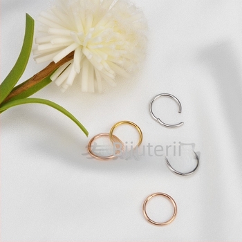 Inel pentru nas – Aliaj de titan F136 – Formă geometrică – Făcut manual – Unisex, stil simplu