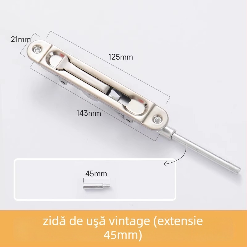 Încuietoare de ușă din oțel inoxidabil – Tip A, Model: Latch, Finisaj: tras prin fir, Stil: modern simplu