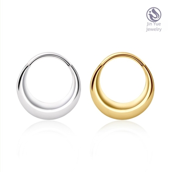 Inel nazal – aliaj titan, formă eliptică, gravat, Unisex, inel închis, fără sudură