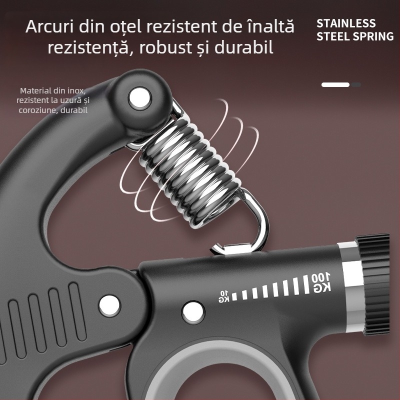 Dispozitiv de antrenare a forței de prindere cu resort — Material PP, 10–100 kg încărcare, pentru antrenamentul brațelor și a încheieturilor