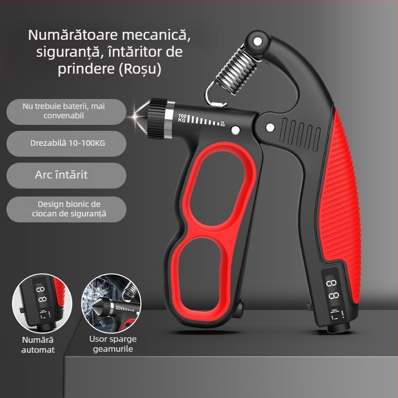 Dispozitiv de antrenare a forței de prindere cu resort — Material PP, 10–100 kg încărcare, pentru antrenamentul brațelor și a încheieturilor