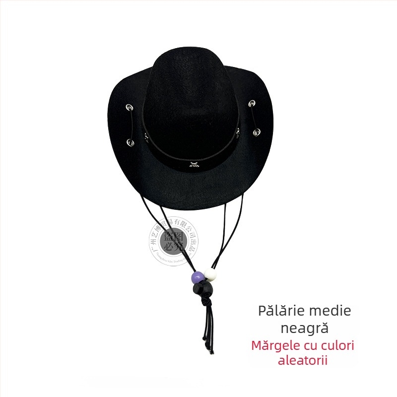 Jucărie pentru animale: pălărie de cowboy pentru pisici și câini, pălărie mică cu mărgele, pentru toate anotimpurile