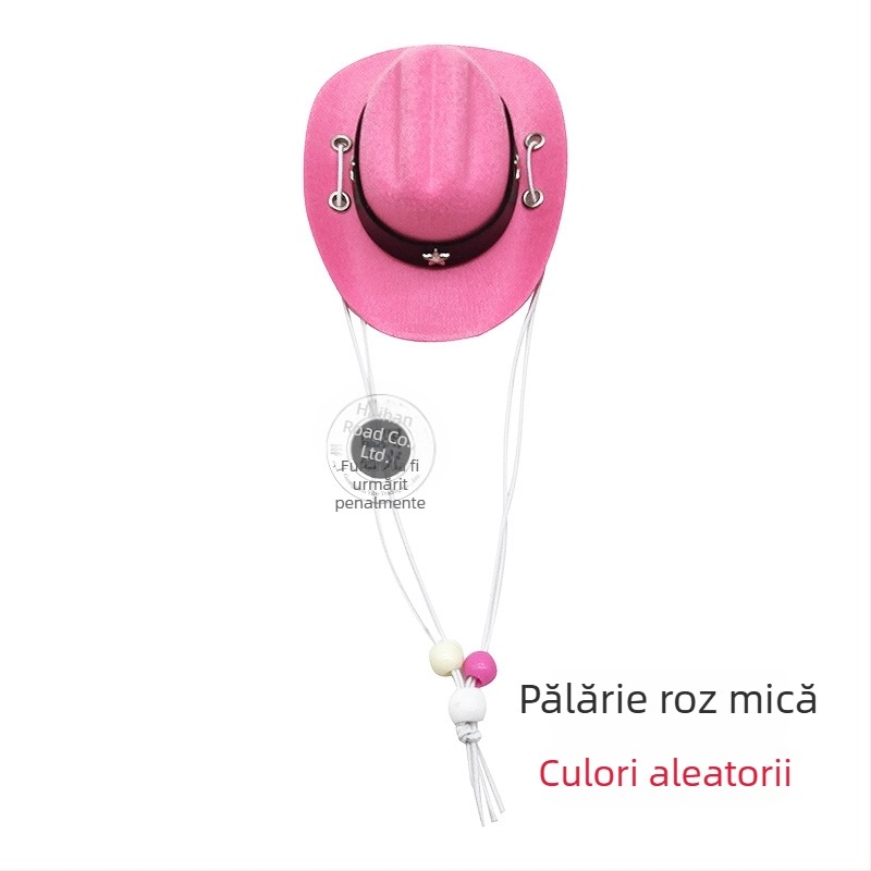 Jucărie pentru animale: pălărie de cowboy pentru pisici și câini, pălărie mică cu mărgele, pentru toate anotimpurile