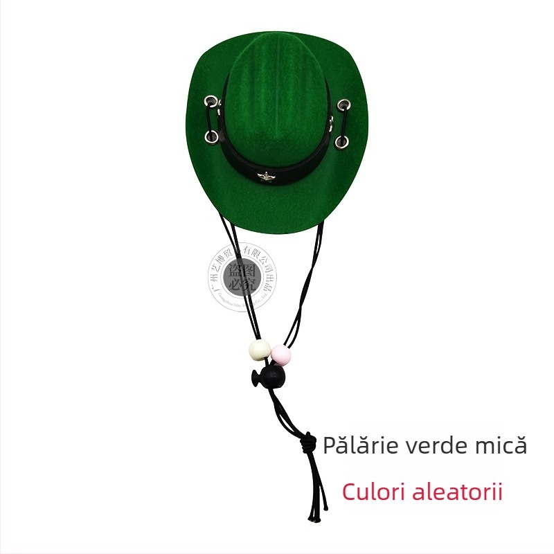 Jucărie pentru animale: pălărie de cowboy pentru pisici și câini, pălărie mică cu mărgele, pentru toate anotimpurile