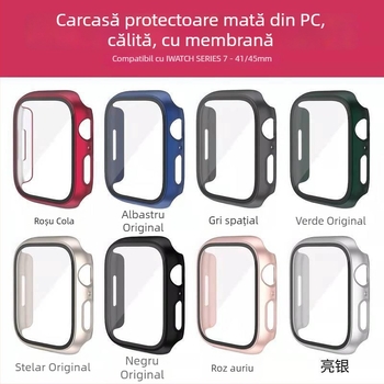 Husa de protecție pentru Apple Watch pentru iWatch a 10-a generație 8765se și Ultra, carcasă PC cu folie de protecție