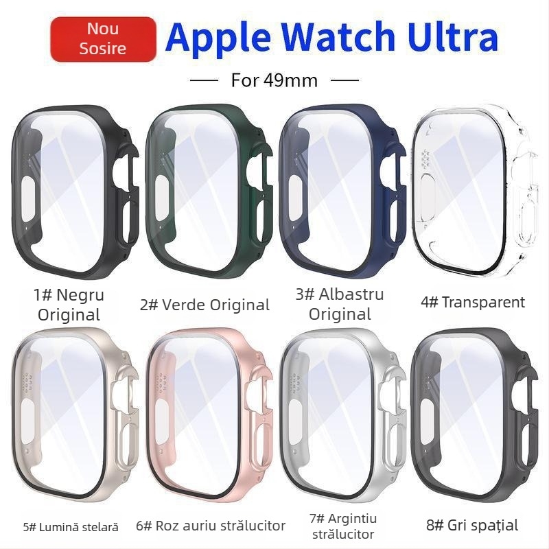 Husa de protecție pentru Apple Watch pentru iWatch a 10-a generație 8765se și Ultra, carcasă PC cu folie de protecție