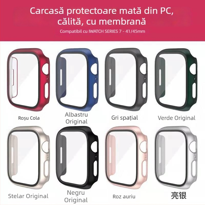 Husa de protecție pentru Apple Watch pentru iWatch a 10-a generație 8765se și Ultra, carcasă PC cu folie de protecție
