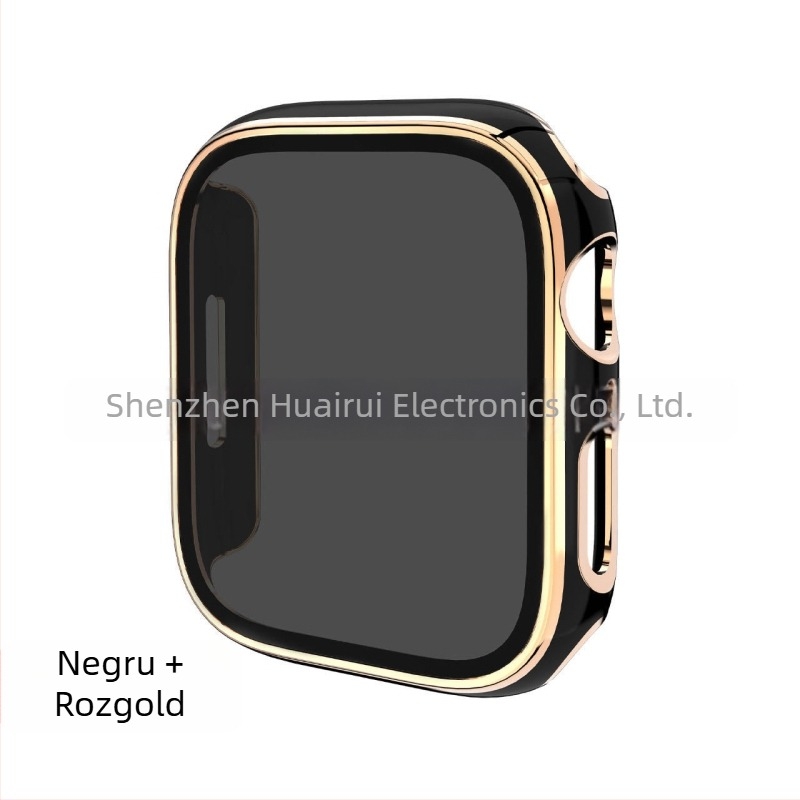 Carcasă de protecție Apple Watch cu finisaj electroplatinat PC și protecție a intimității