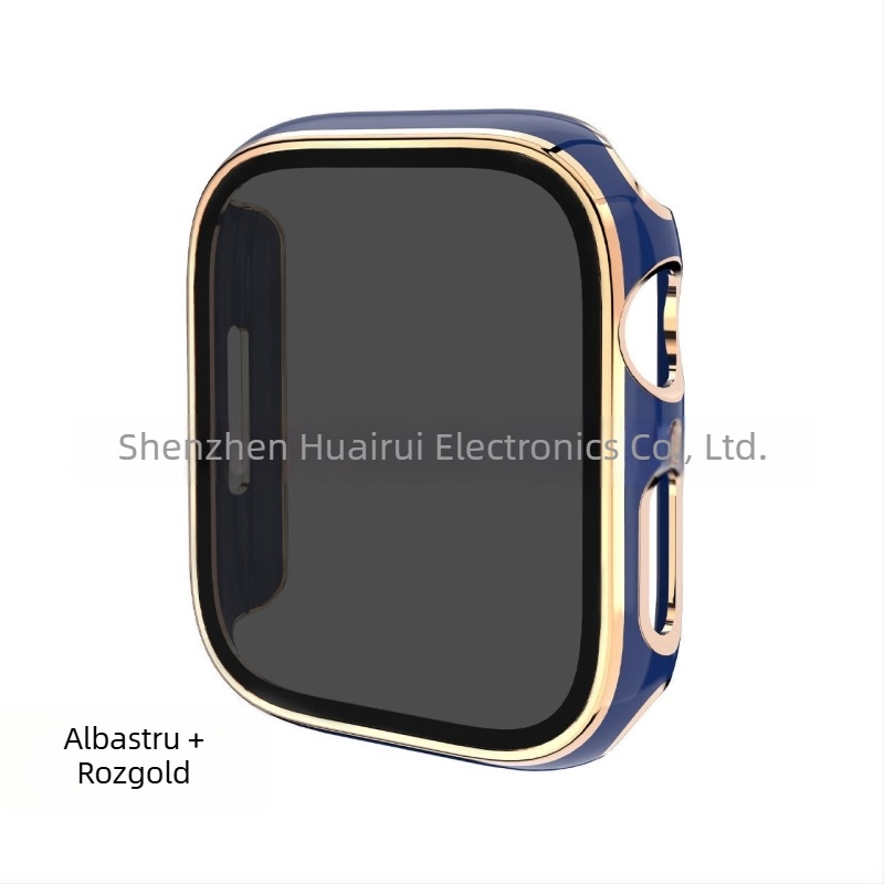 Carcasă de protecție Apple Watch cu finisaj electroplatinat PC și protecție a intimității