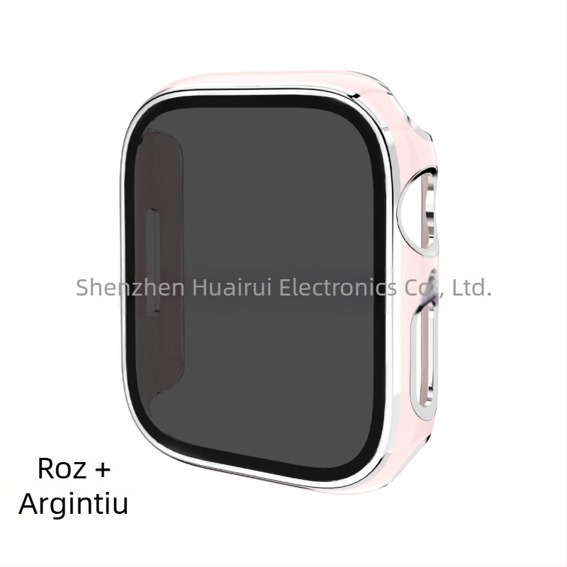 Carcasă de protecție Apple Watch cu finisaj electroplatinat PC și protecție a intimității