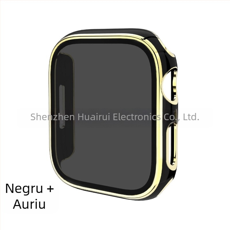 Carcasă de protecție Apple Watch cu finisaj electroplatinat PC și protecție a intimității