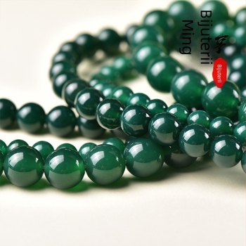 Perle rotunde din agat, mărgele libere pentru bijuterii DIY, finisaj lustruit, Brand Crystal Decoration