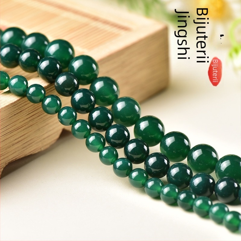 Perle rotunde din agat, mărgele libere pentru bijuterii DIY, finisaj lustruit, Brand Crystal Decoration