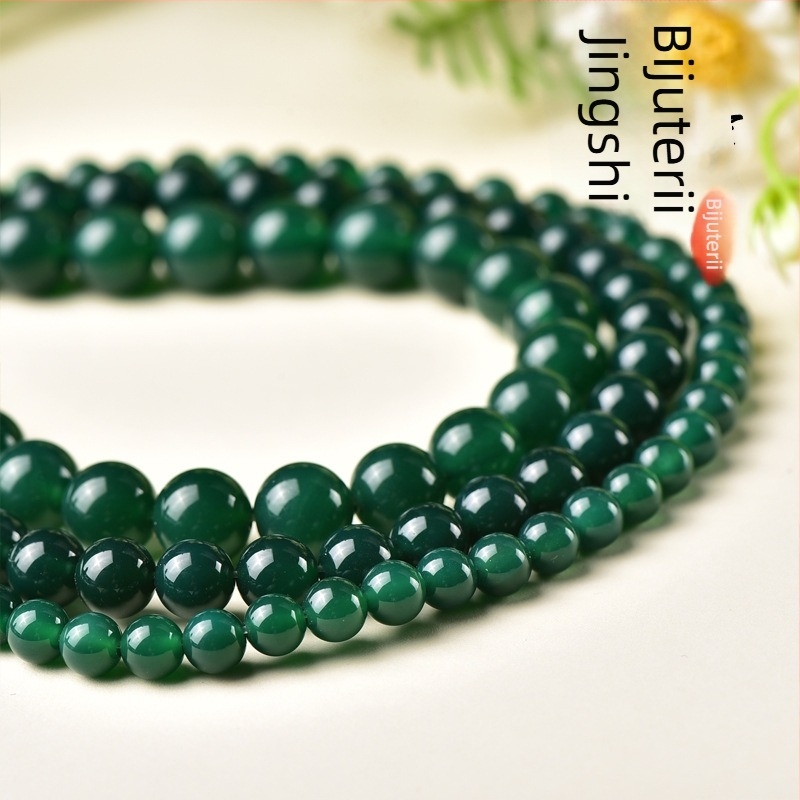 Perle rotunde din agat, mărgele libere pentru bijuterii DIY, finisaj lustruit, Brand Crystal Decoration