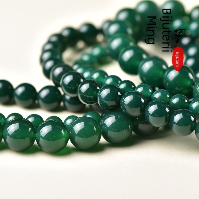 Perle rotunde din agat, mărgele libere pentru bijuterii DIY, finisaj lustruit, Brand Crystal Decoration