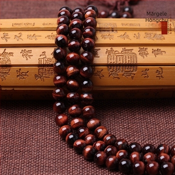 Mărgele pentru bijuterii – Tiger Eye Stone, lustruite, Hongchu