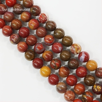 Mărgele libere – Agat rotund lustruit, semifinishate pentru bijuterii DIY