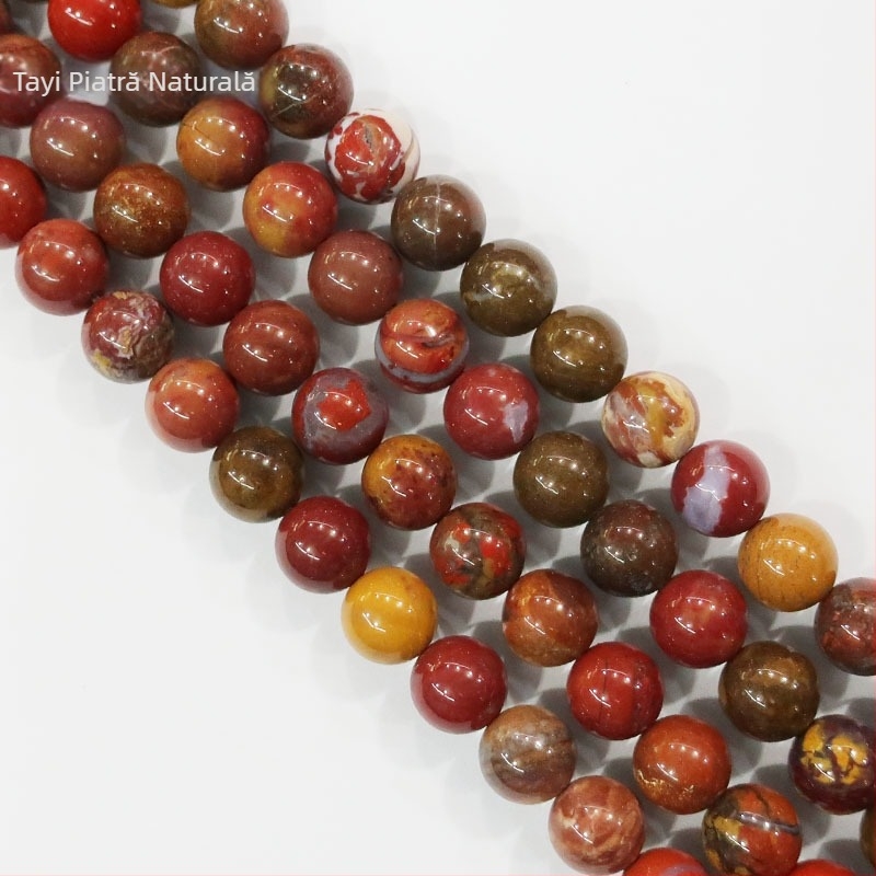 Mărgele libere – Agat rotund lustruit, semifinishate pentru bijuterii DIY