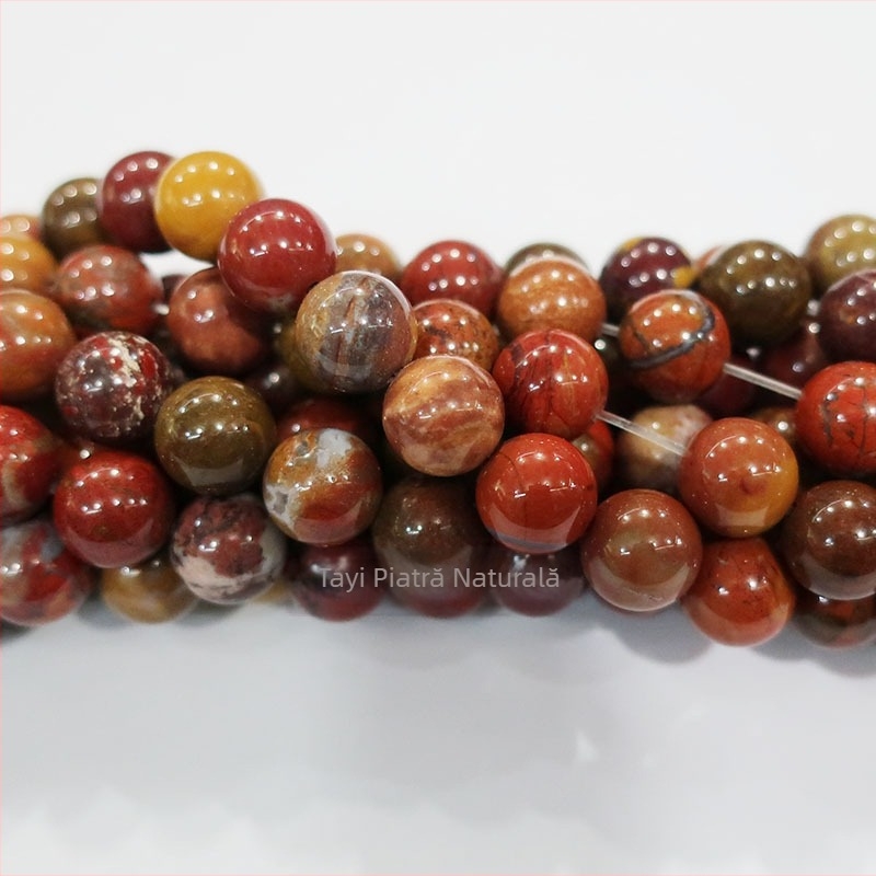 Mărgele libere – Agat rotund lustruit, semifinishate pentru bijuterii DIY