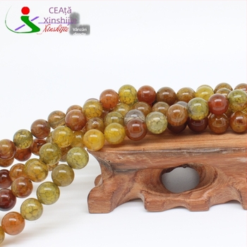 Mărgele de agată libere, cu model dragon, șlefuire și lustruire, stil proaspăt și dulce