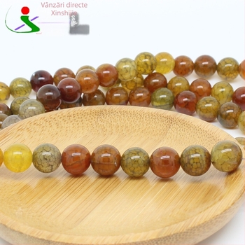 Mărgele de agată libere, cu model dragon, șlefuire și lustruire, stil proaspăt și dulce