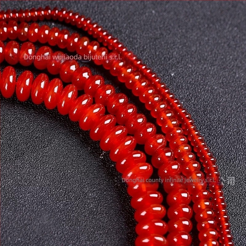 Mărgele disc din agat – mărgele libere, material natural, design original