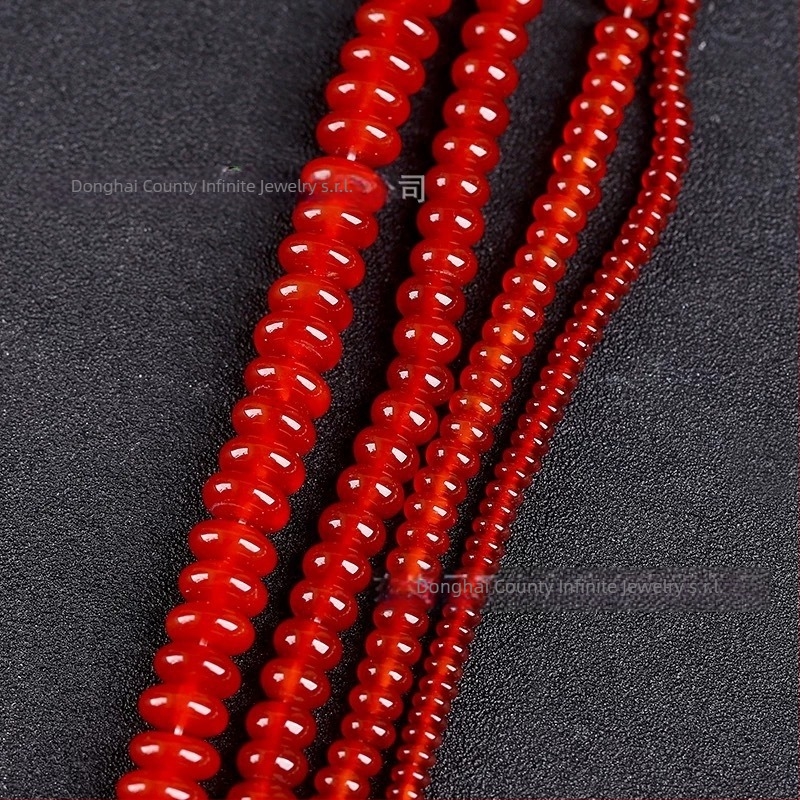 Mărgele disc din agat – mărgele libere, material natural, design original